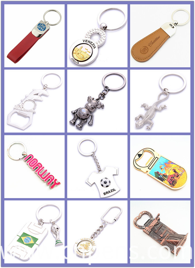 Promotional Lucky Epoxy Fancy Four Leaf Clover Color Keyring (F1031)
